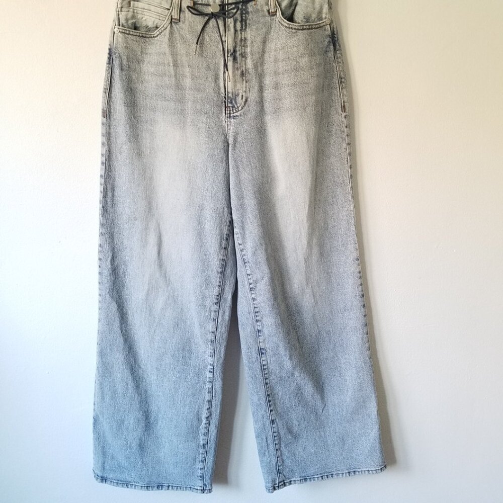 Habitual High Waisted Wide Leg Light Washed Denim Size 28 - Picture 4 of 11